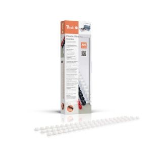 Peach  Plastikbinderücken DIN A4 | 6mm | 25 Blatt | 100 Stück | weiß | PB406-01 