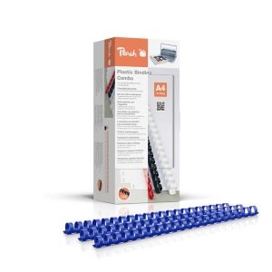 Peach  Plastikbinderücken DIN A4 | 14mm | 125 Blatt |100 Stück | blau | PB414-04 